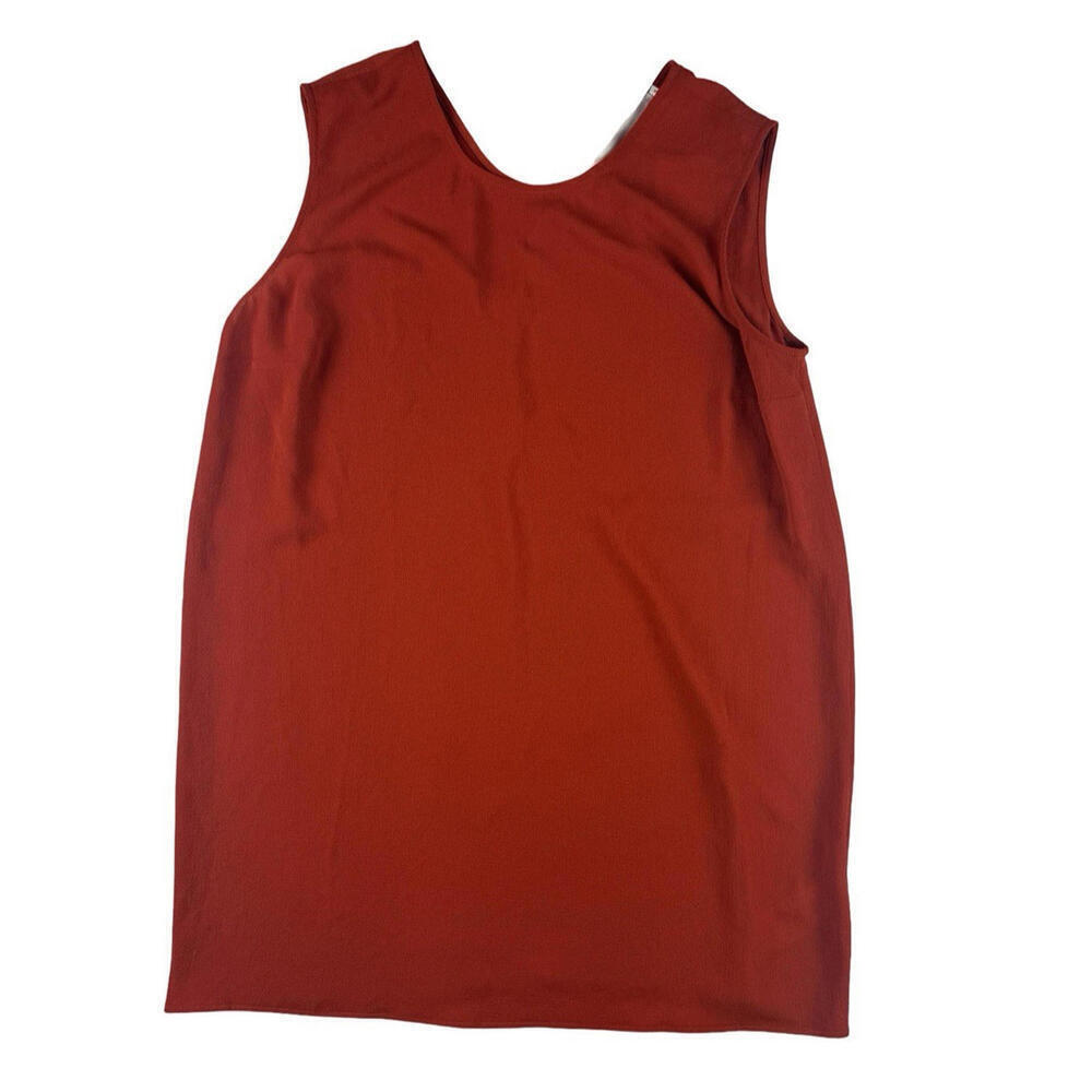 Victoria Victoria Beckham Crepe Sleeveless Blouse Orange Size 8 US